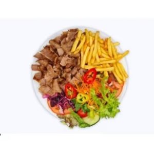 Plato Kebab con Ensalada