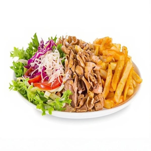 Plato Kebab Con Ensalada