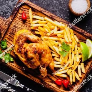 Menú de Pollo (½) asado
