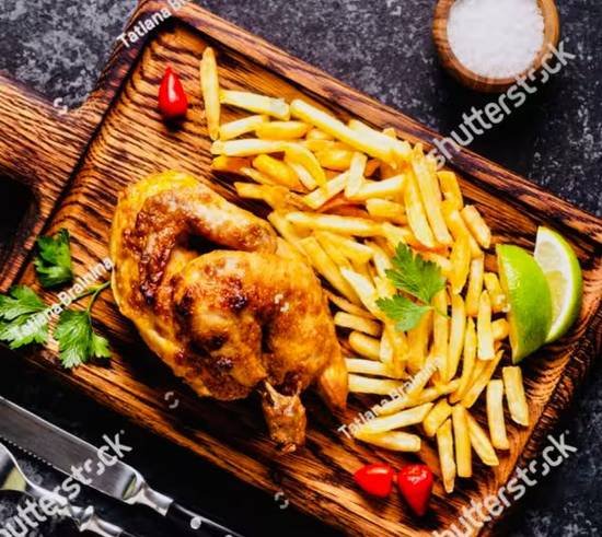Menú de Pollo (½) asado